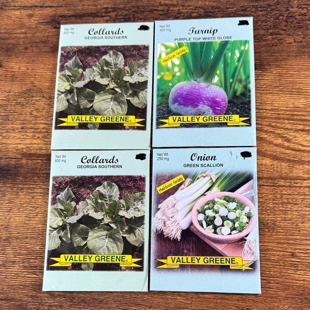 NWT Valley Greene Seed Packet Set Of 4 Different Varieties